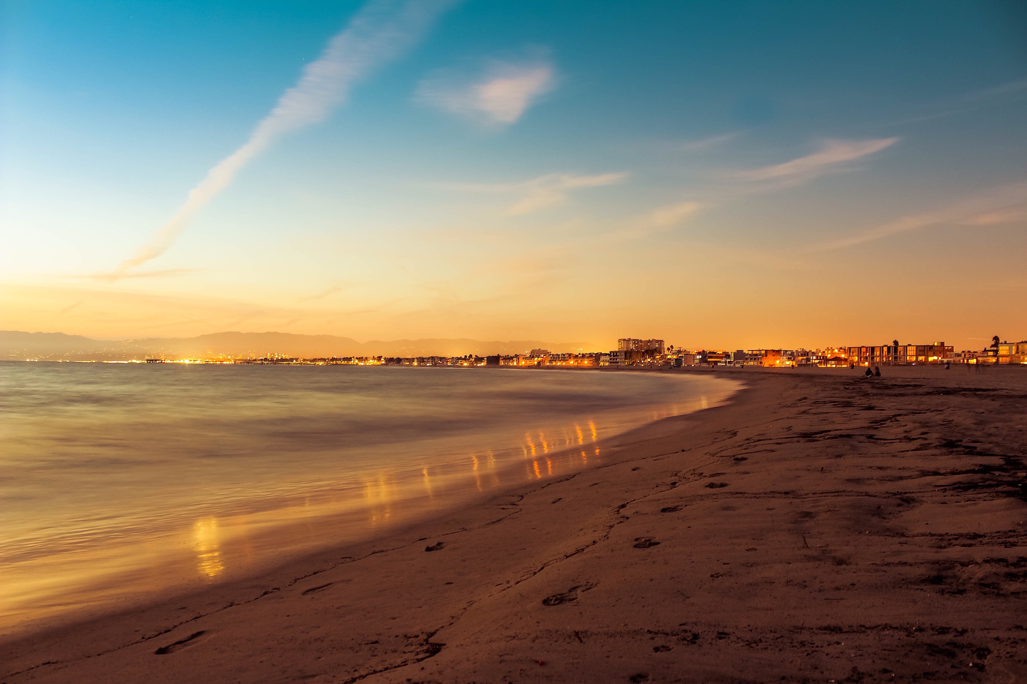 venice beach wallpaper,sky,beach,sea,horizon,cloud