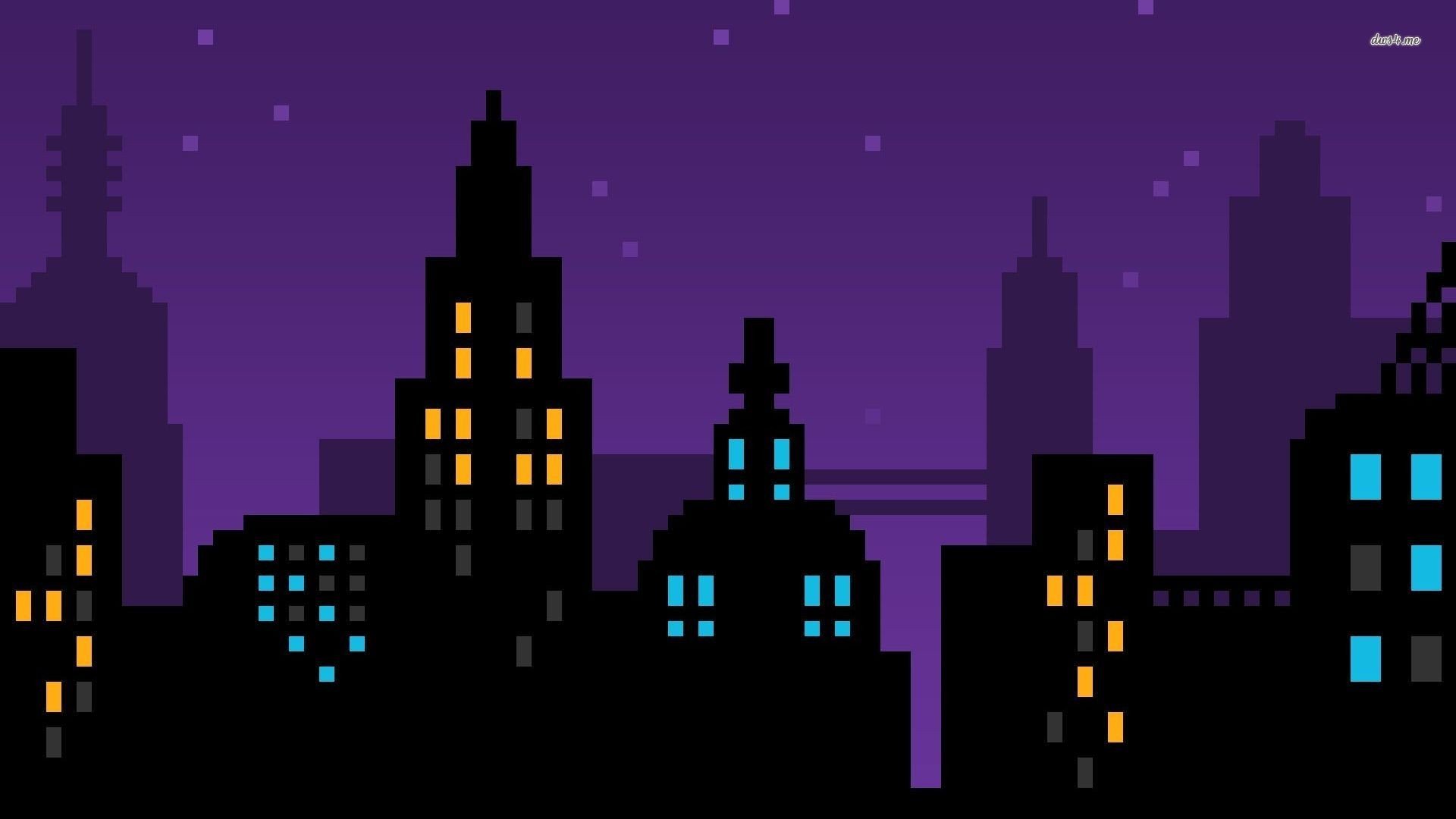 fondo de pantalla de píxeles negros,ciudad,paisaje urbano,púrpura,horizonte,área metropolitana