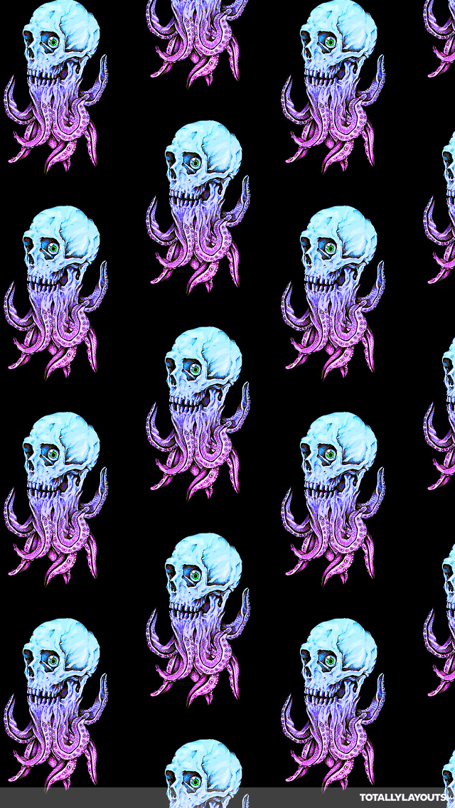 octopus iphone wallpaper,rosa,lila,schädel,schriftart,design