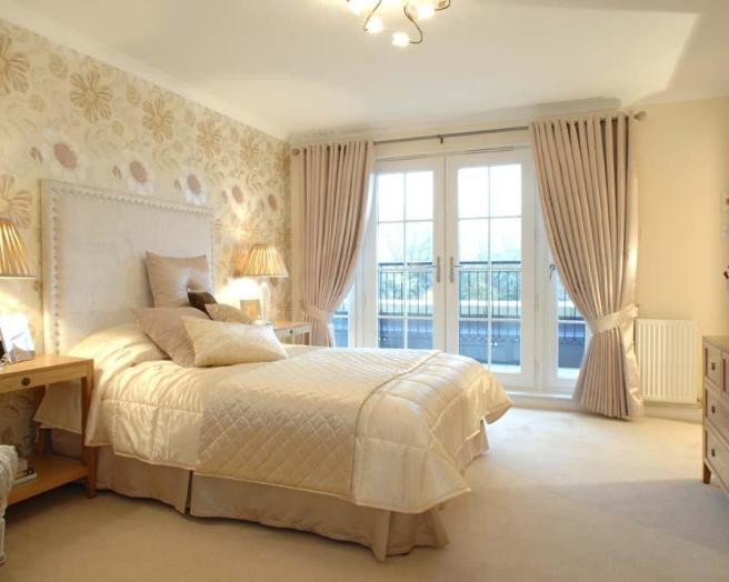 beige wallpaper bedroom,bedroom,furniture,room,property,bed