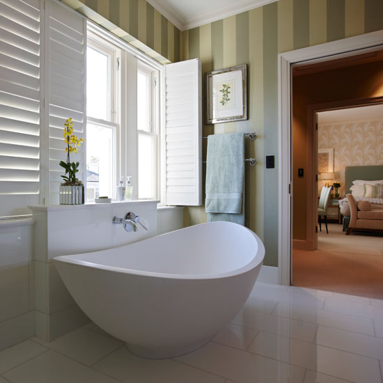 striped wallpaper for bathrooms,bathroom,bathtub,tile,room,property