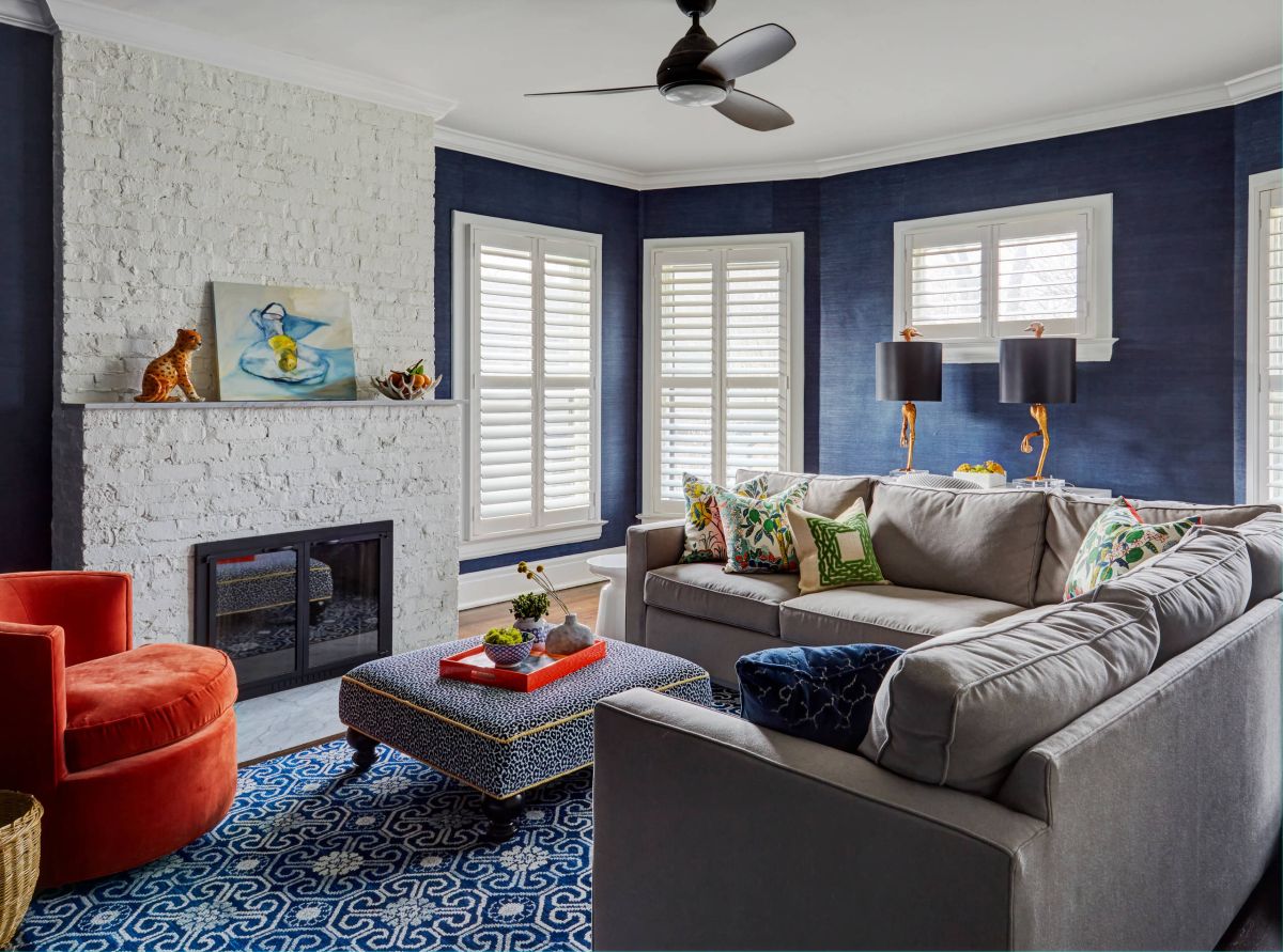 푸른 거실 벽지,거실,가구,방,인테리어 디자인,침상