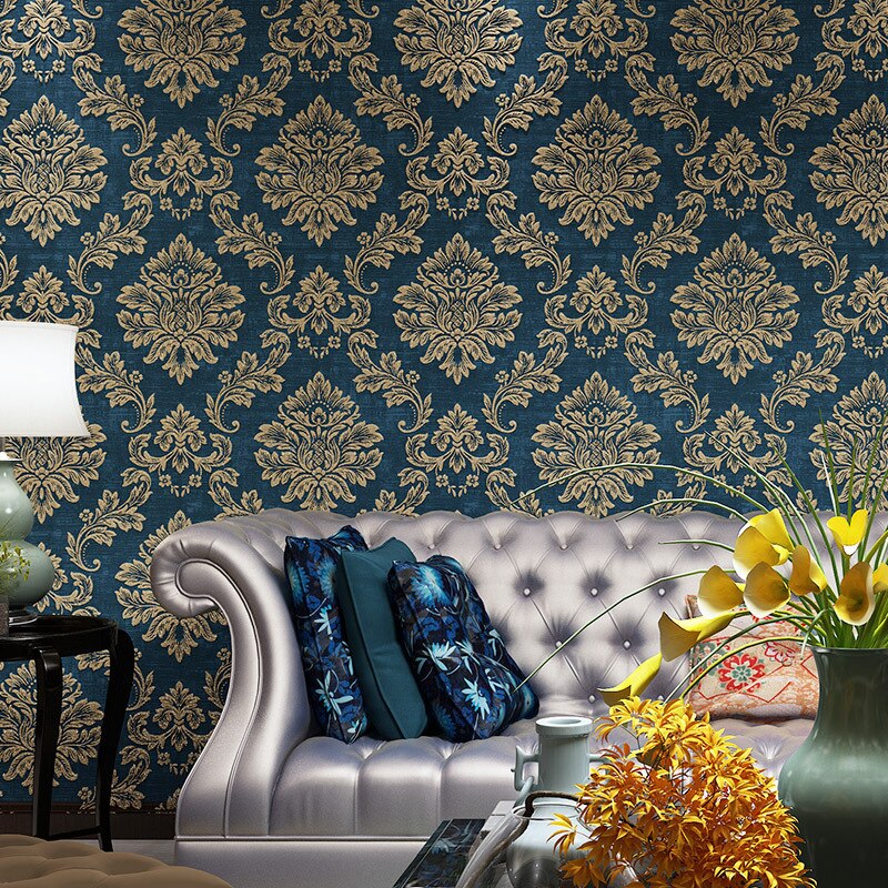 blue living room wallpaper,wallpaper,wall,blue,living room,room