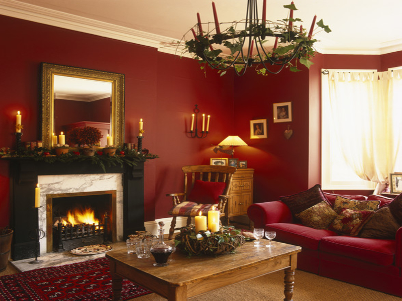red wallpaper designs for living room,living room,room,interior design,furniture,property