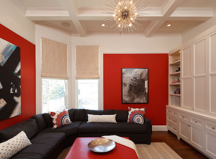 red wallpaper designs for living room,room,interior design,property,living room,furniture