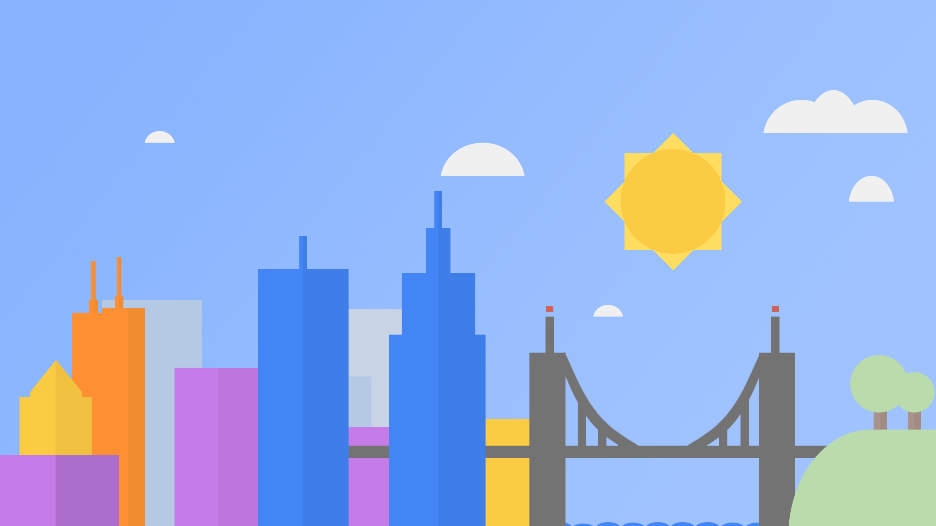 google full hd wallpaper,giorno,cielo,illustrazione,orizzonte,città