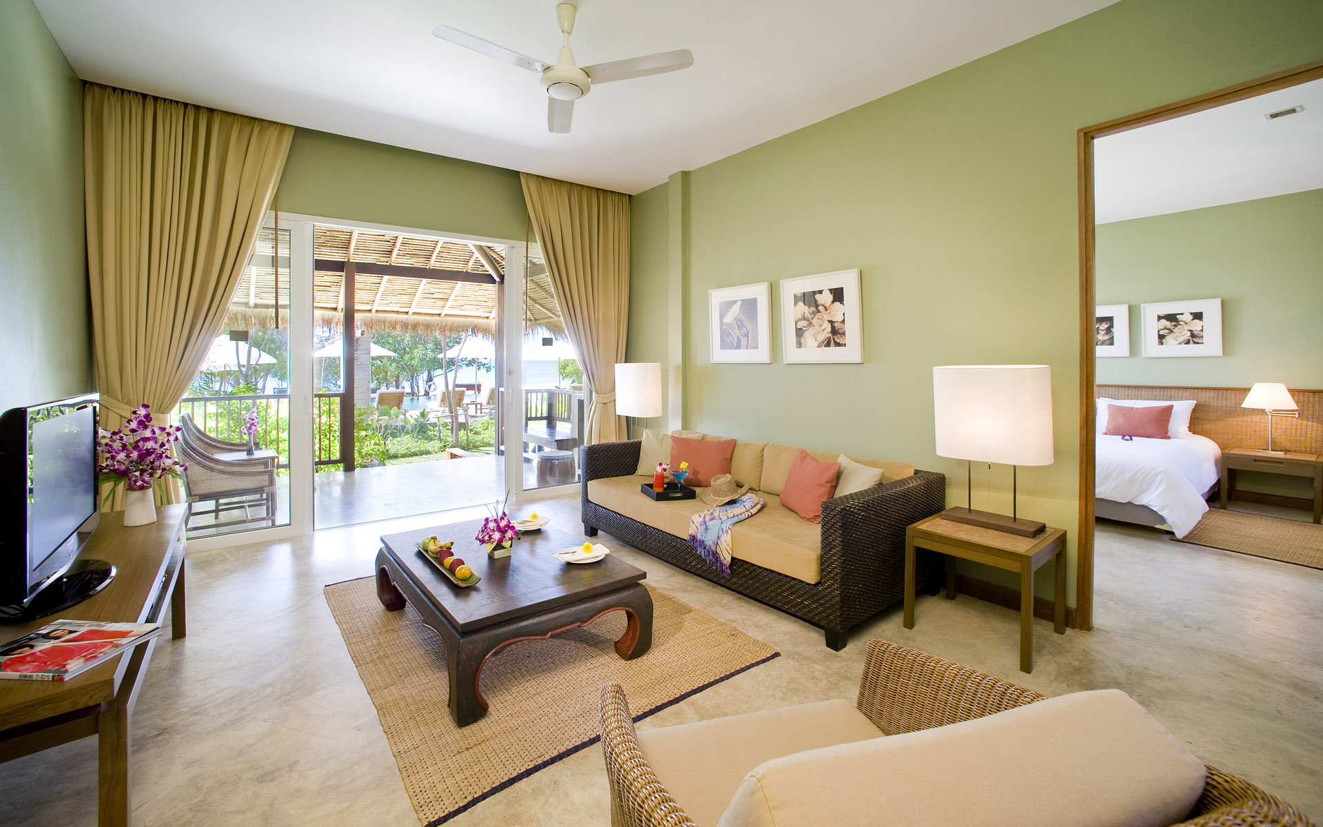 green wallpaper living room,room,living room,furniture,property,interior design