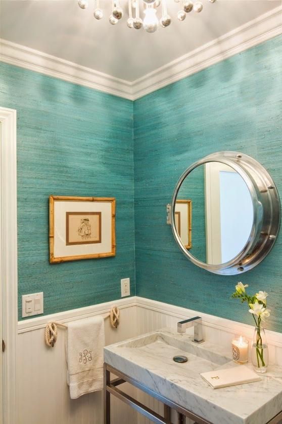 papel pintado texturizado para baño,baño,habitación,turquesa,techo,azul