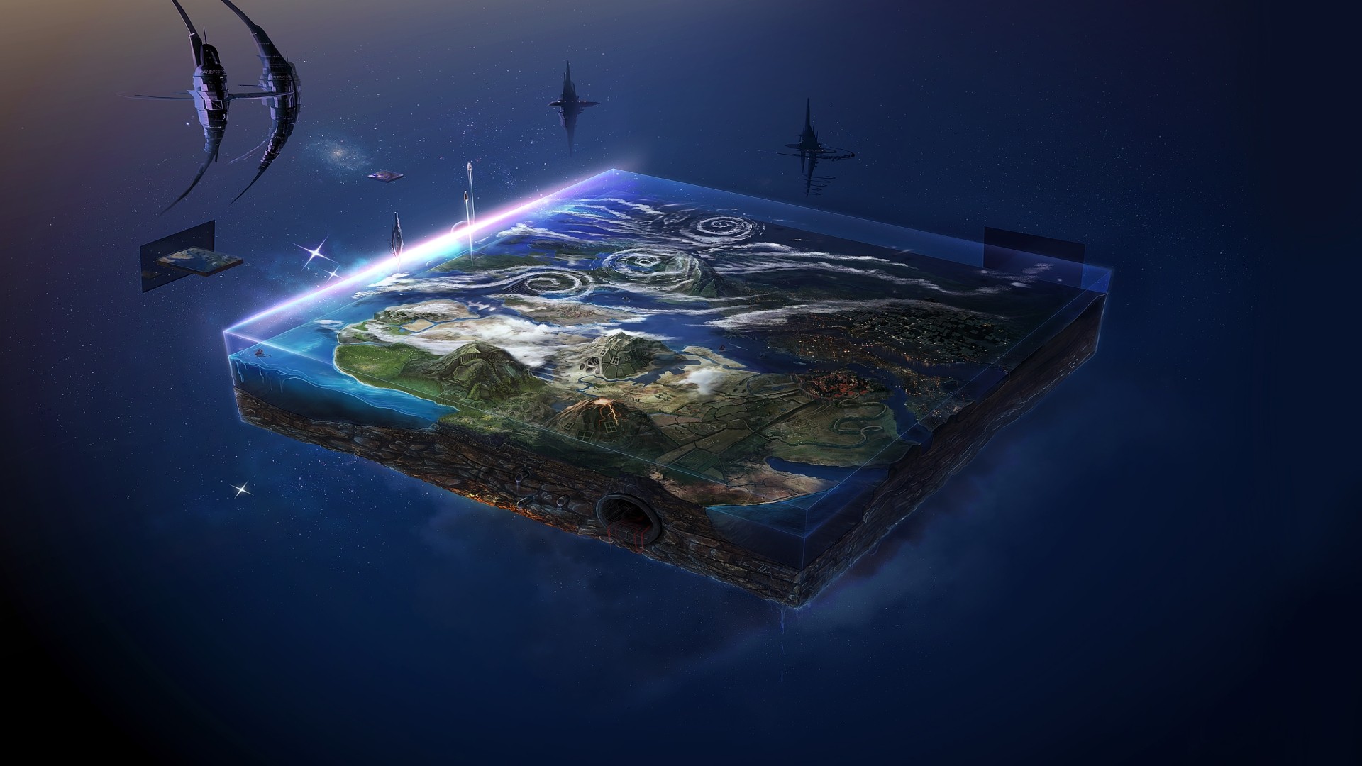 fondo de pantalla de homeworld,agua,cielo,espacio,fotografía,captura de pantalla