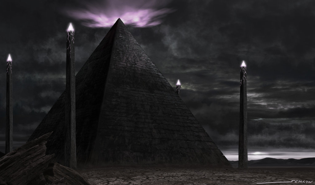 검은 피라미드 벽지,검정,하늘,어둠,빛,피라미드