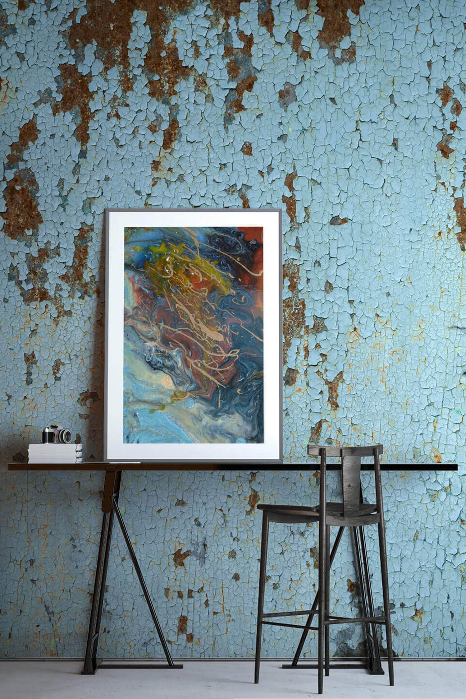 着色されたレンガの壁紙,壁,テーブル,ペインティング,家具,アート