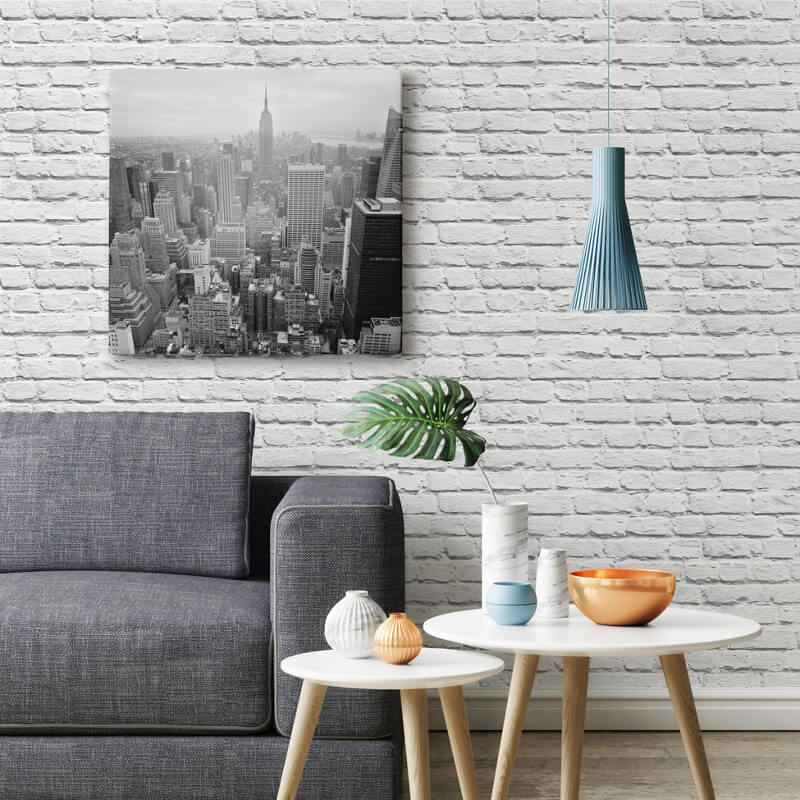 muriva brick wallpaper,wall,room,blue,furniture,interior design