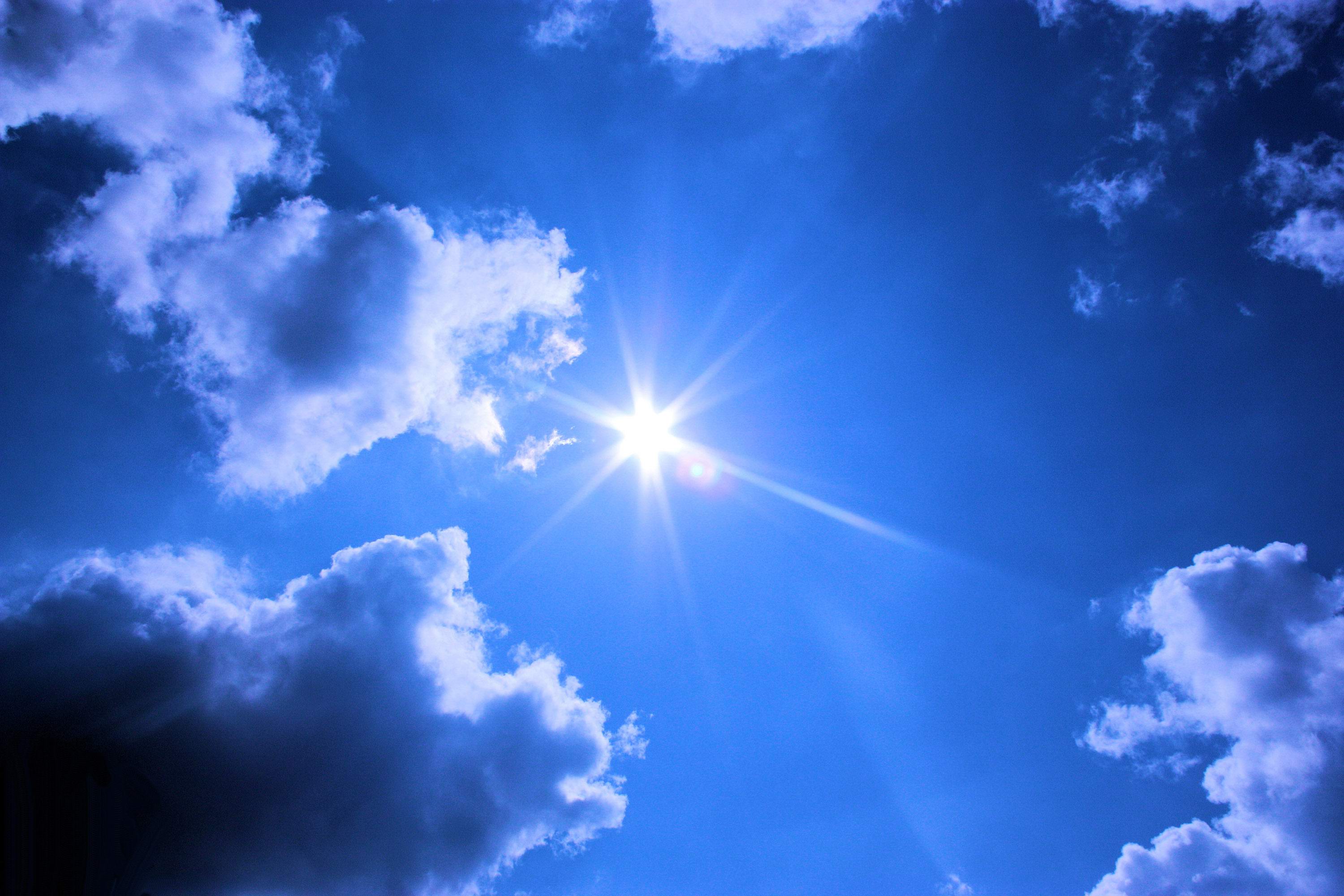 beautiful blue wallpaper,sky,cloud,blue,daytime,sun
