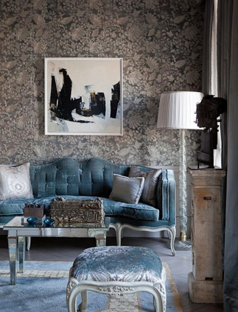 Damask Interior Design Sofa WallpaperUse