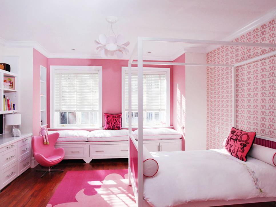 pretty bedroom wallpaper,bedroom,room,furniture,pink,interior design