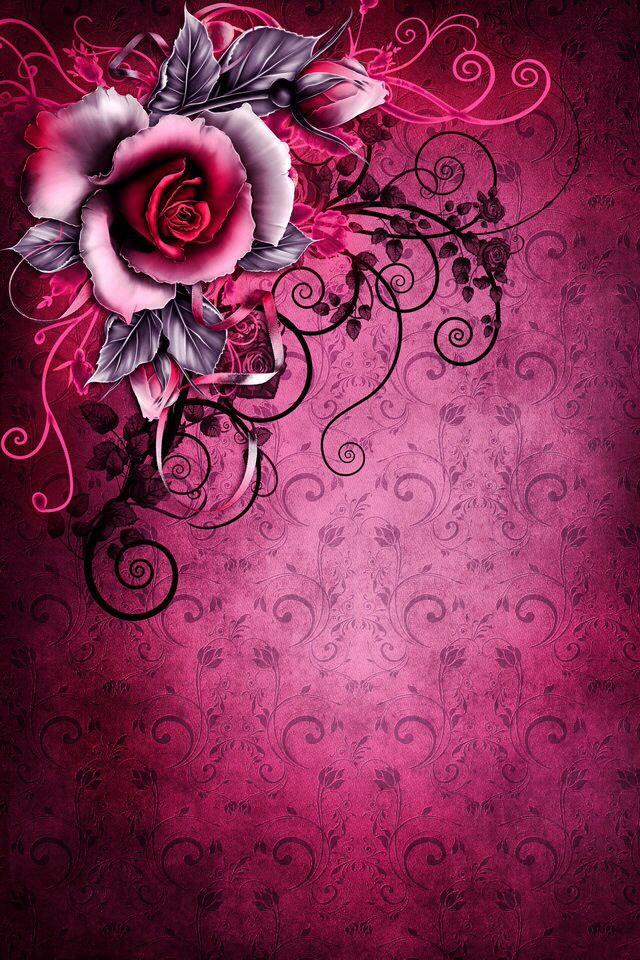 pink roses wallpaper iphone,pink,red,graphic design,purple,magenta