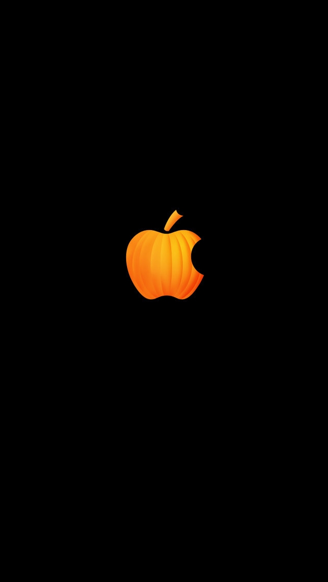 cute apple wallpaper,orange,black,logo,font,graphics
