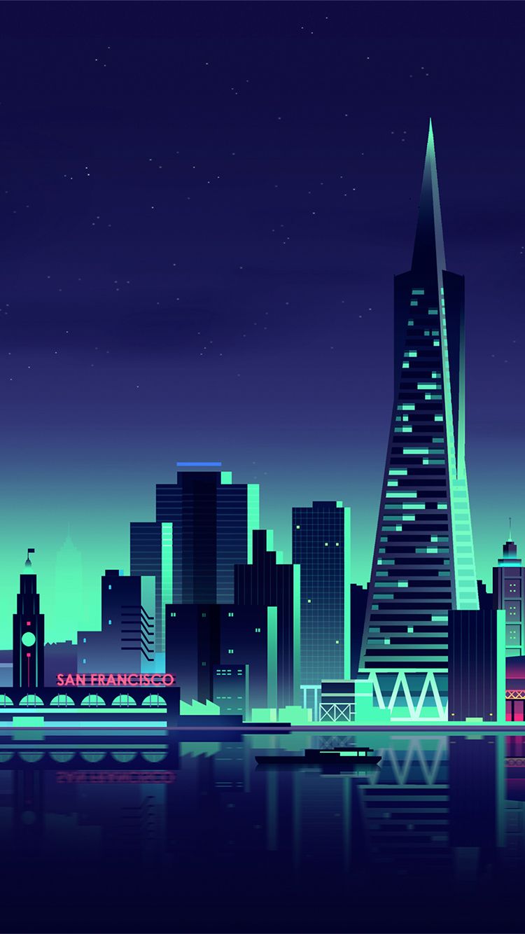 illustrazione iphone wallpaper,paesaggio urbano,città,area metropolitana,grattacielo,orizzonte