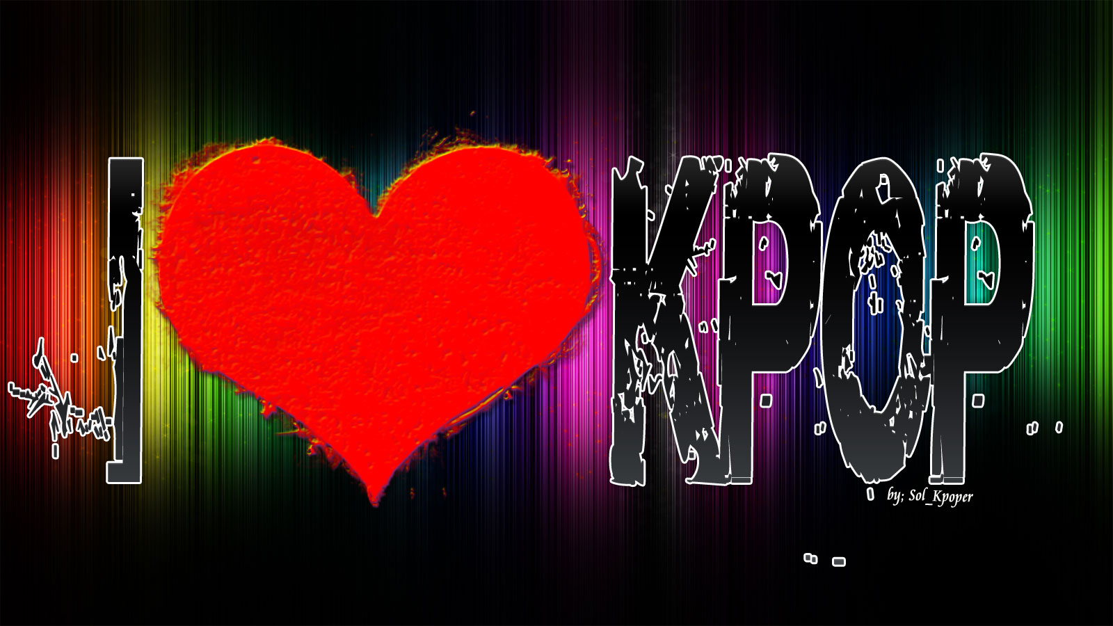 나는 kpop를 사랑한다 바탕 화면,본문,심장,폰트,사랑,빨간