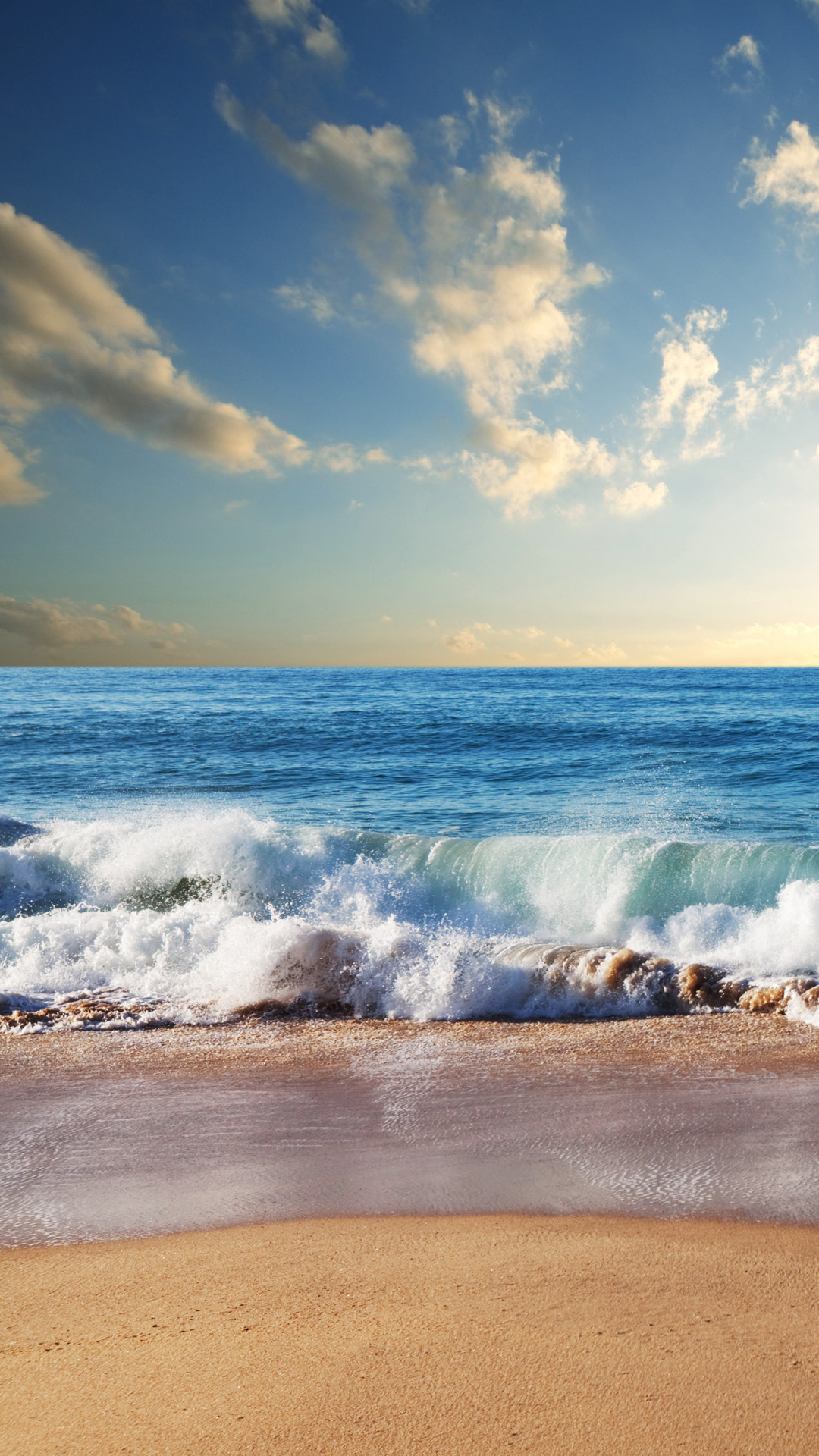 relajante fondo de pantalla para iphone,cielo,cuerpo de agua,ola,mar,oceano