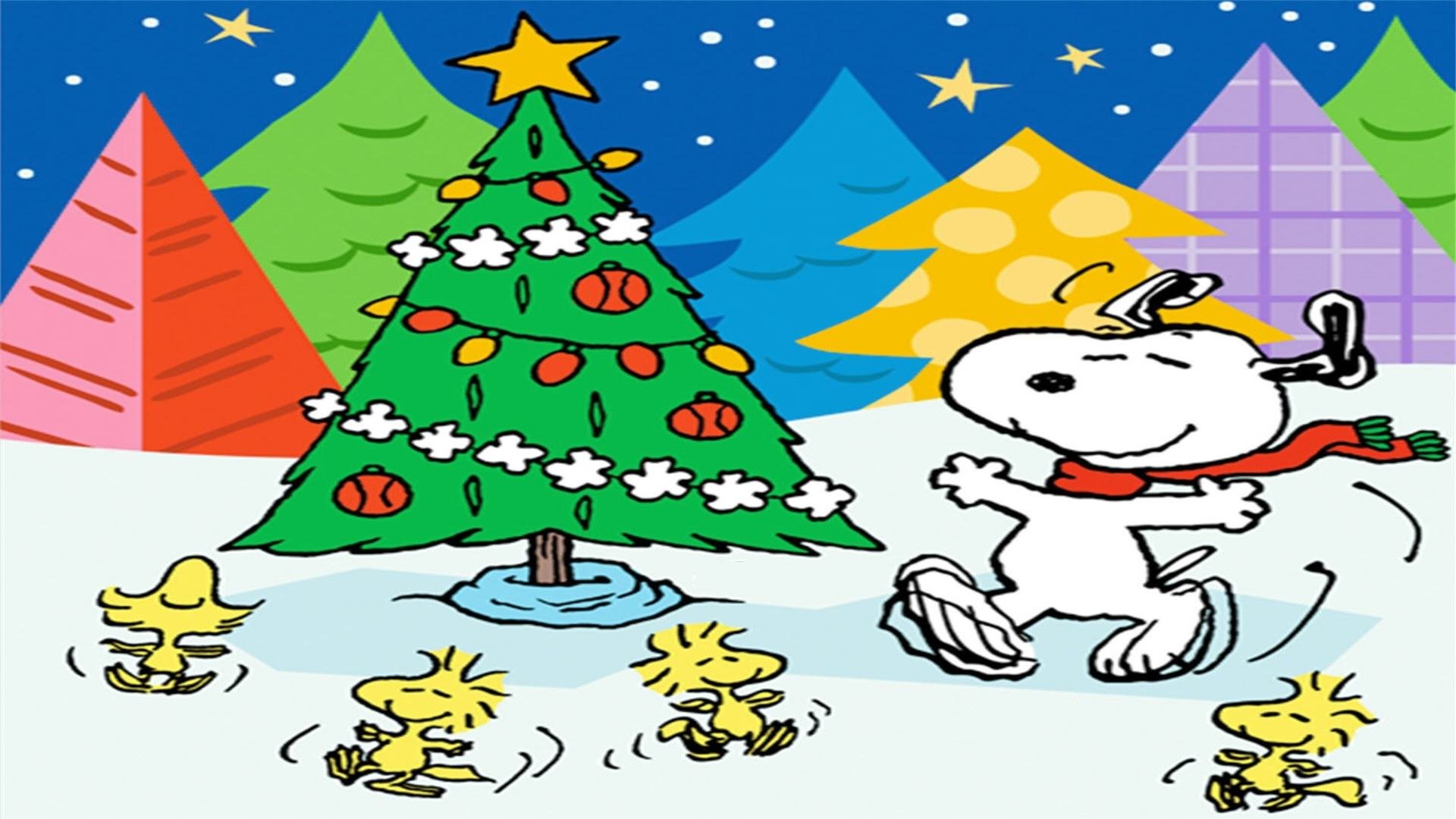 carta da parati snoopy di natale,albero di natale,vigilia di natale,decorazione natalizia,natale,abete rosso colorado