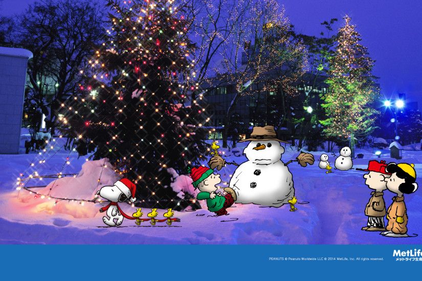 snoopy christmas wallpaper,snowman,christmas tree,winter,animated cartoon,snow