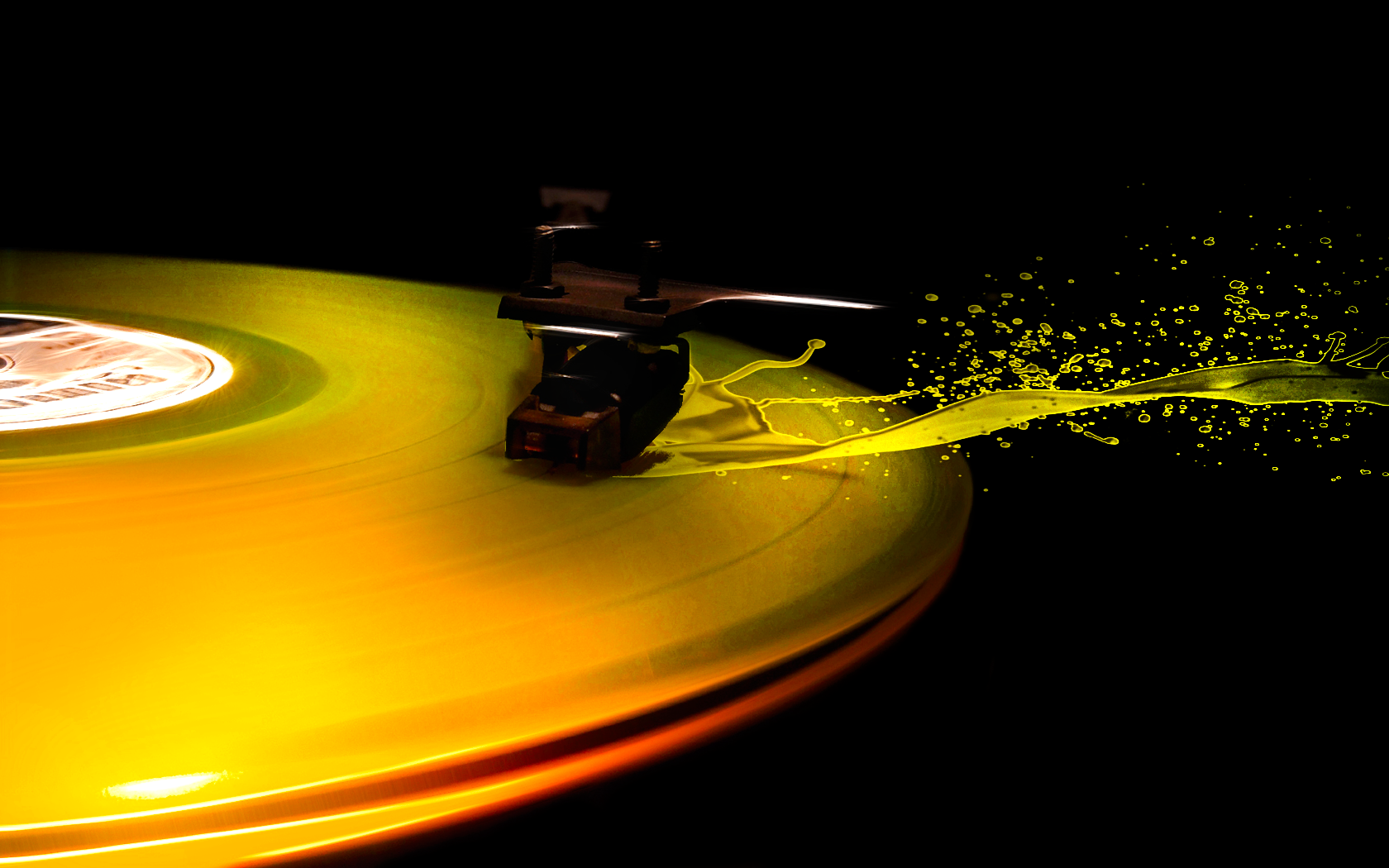 wallpaper de dj,yellow,gramophone record,technology,photography,space