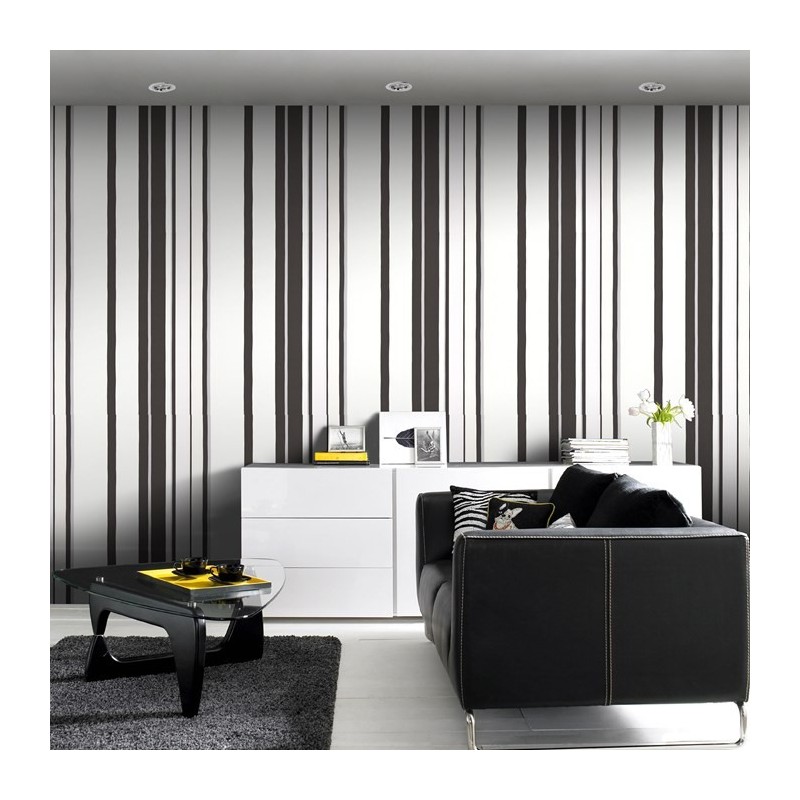 black and silver striped wallpaper,furniture,black,curtain,interior
