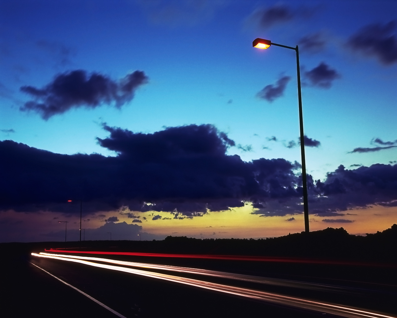 most used wallpaper,sky,cloud,street light,road,dusk