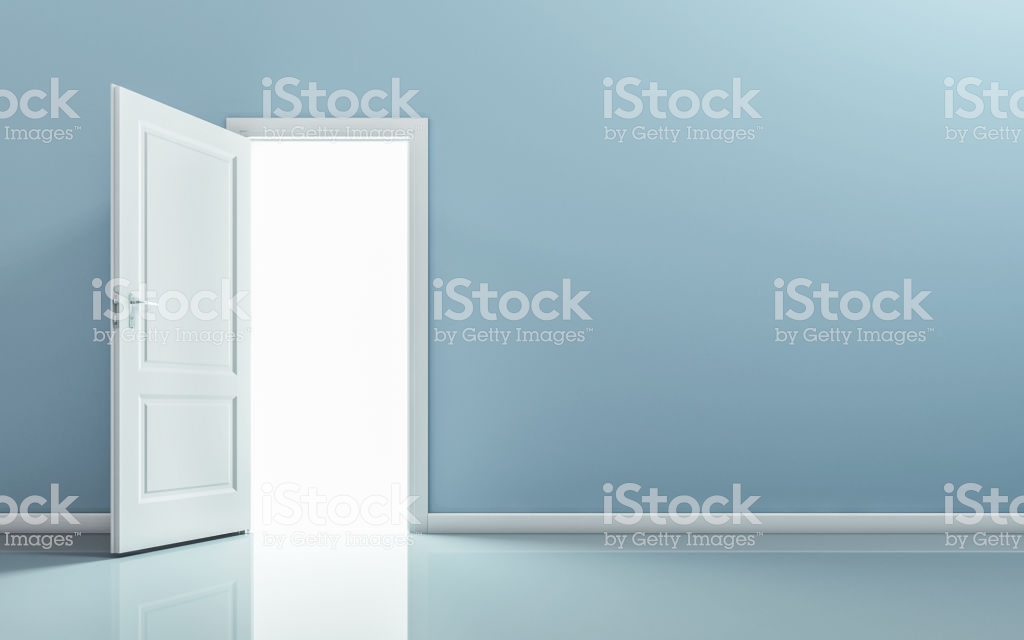 open door wallpaper,blue,text,product,room,font