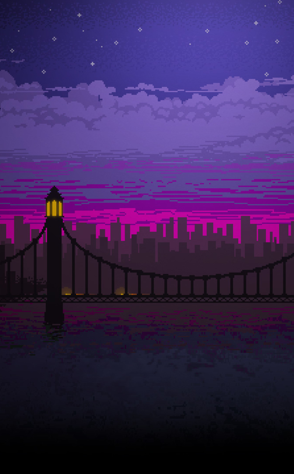 pixel phone wallpaper,sky,purple,violet,night,horizon