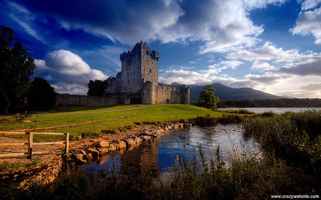 アイルランドのデスクトップの壁紙,自然の風景,自然,城,空,水