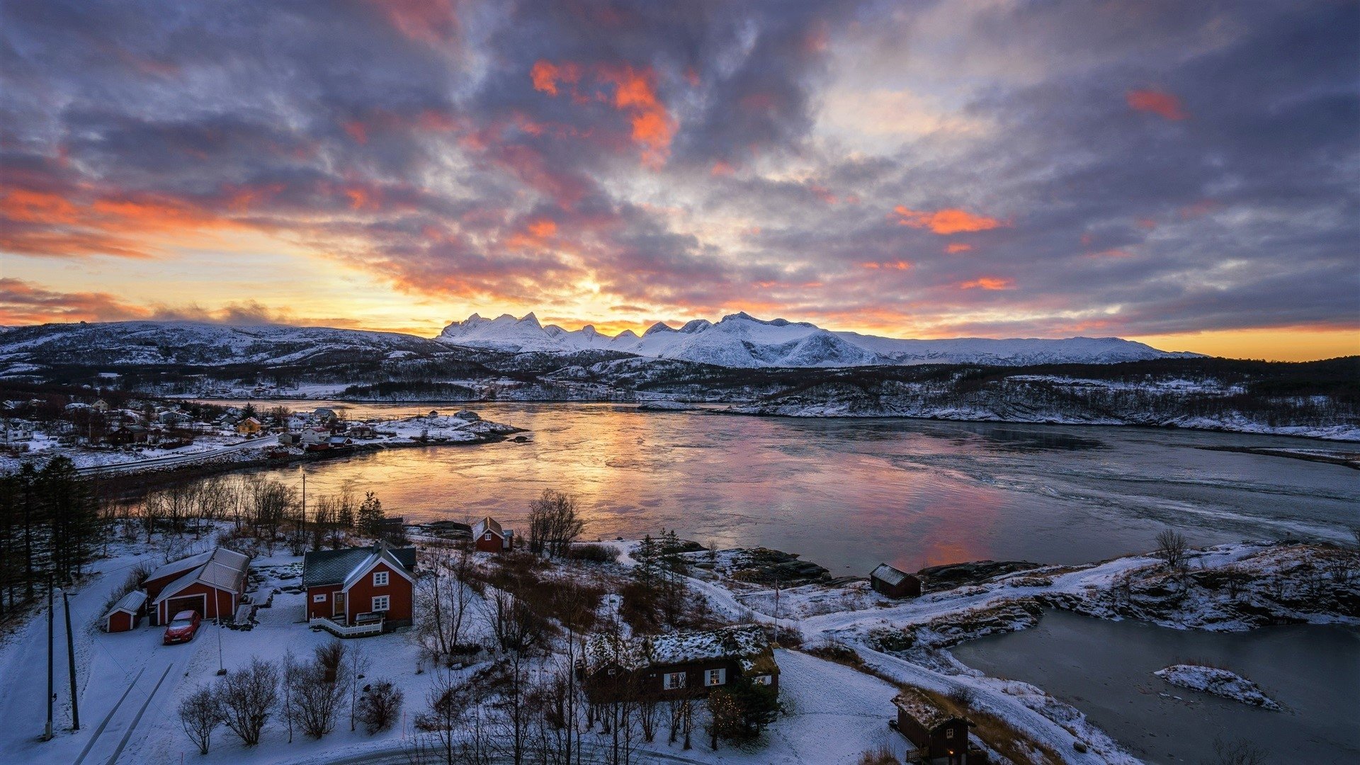 norwegen wallpaper,sky,nature,natural landscape,cloud,reflection