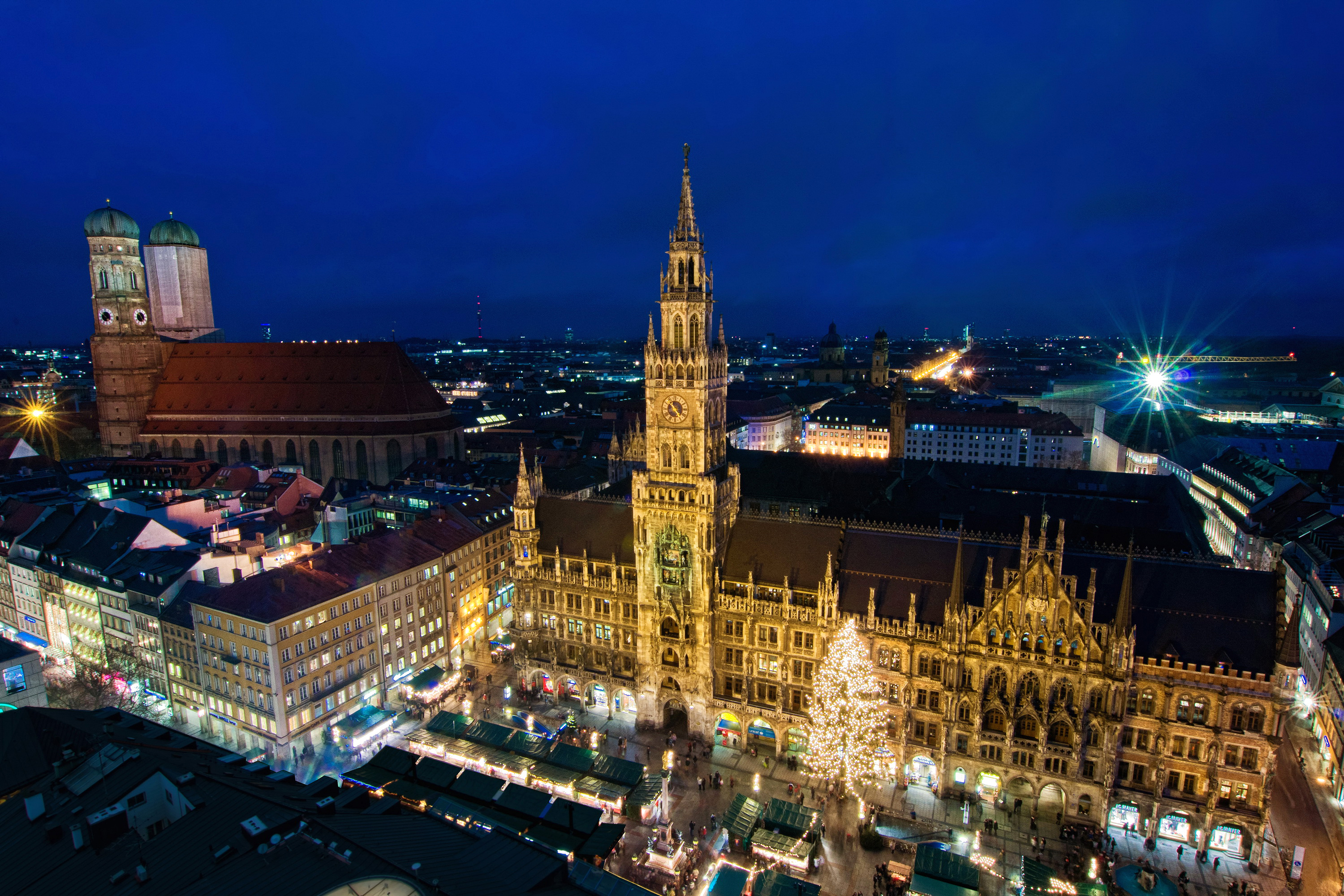 fond d'écran munich,ville,zone métropolitaine,paysage urbain,nuit,zone urbaine