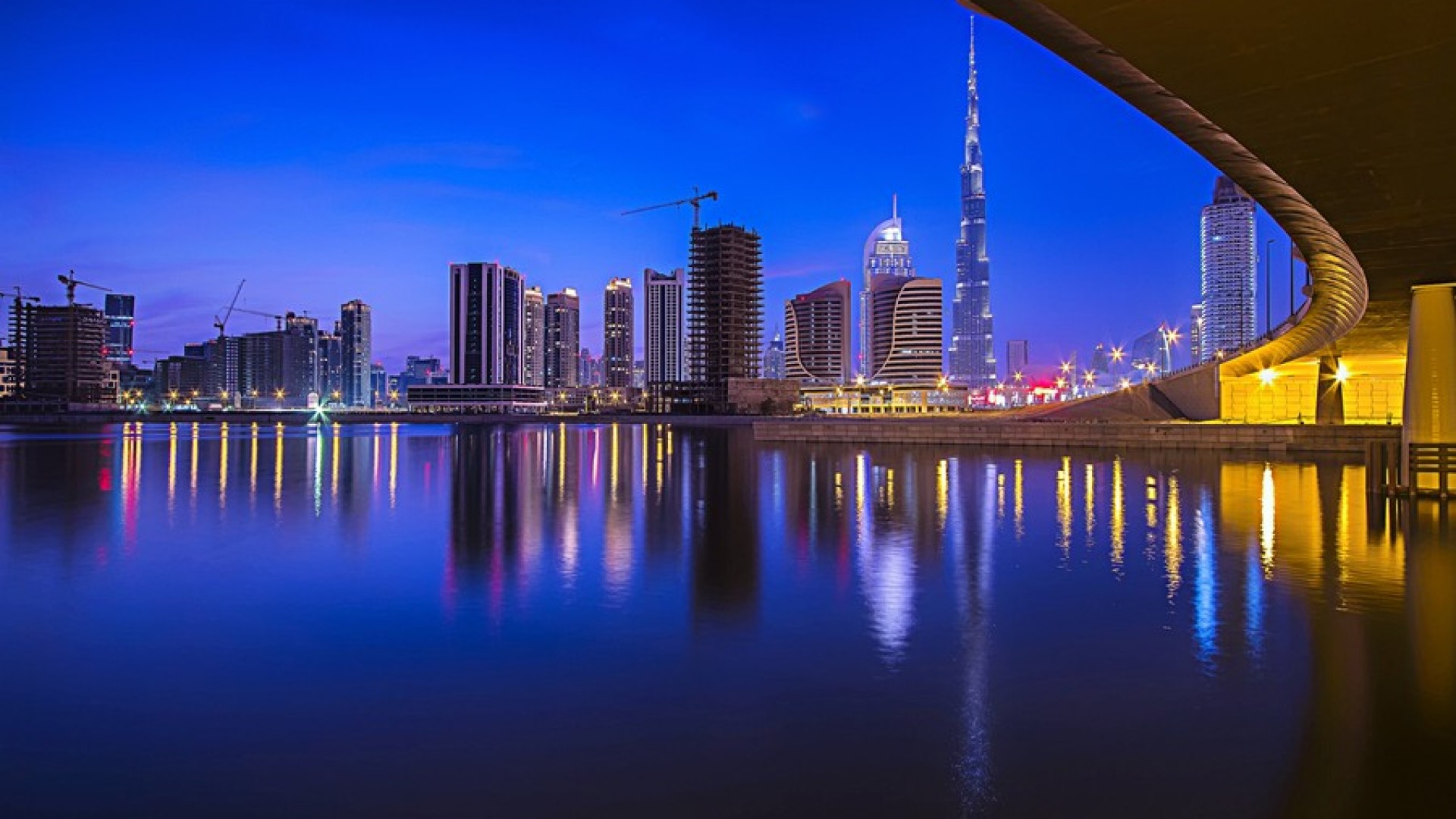 두바이 배경 화면,도시 풍경,수도권,시티,지평선,반사