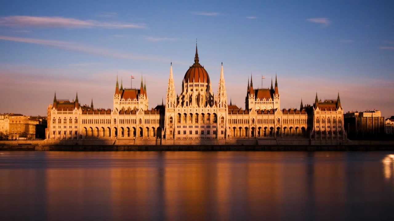 ブダペストの壁紙,反射,空,宮殿,建物,建築