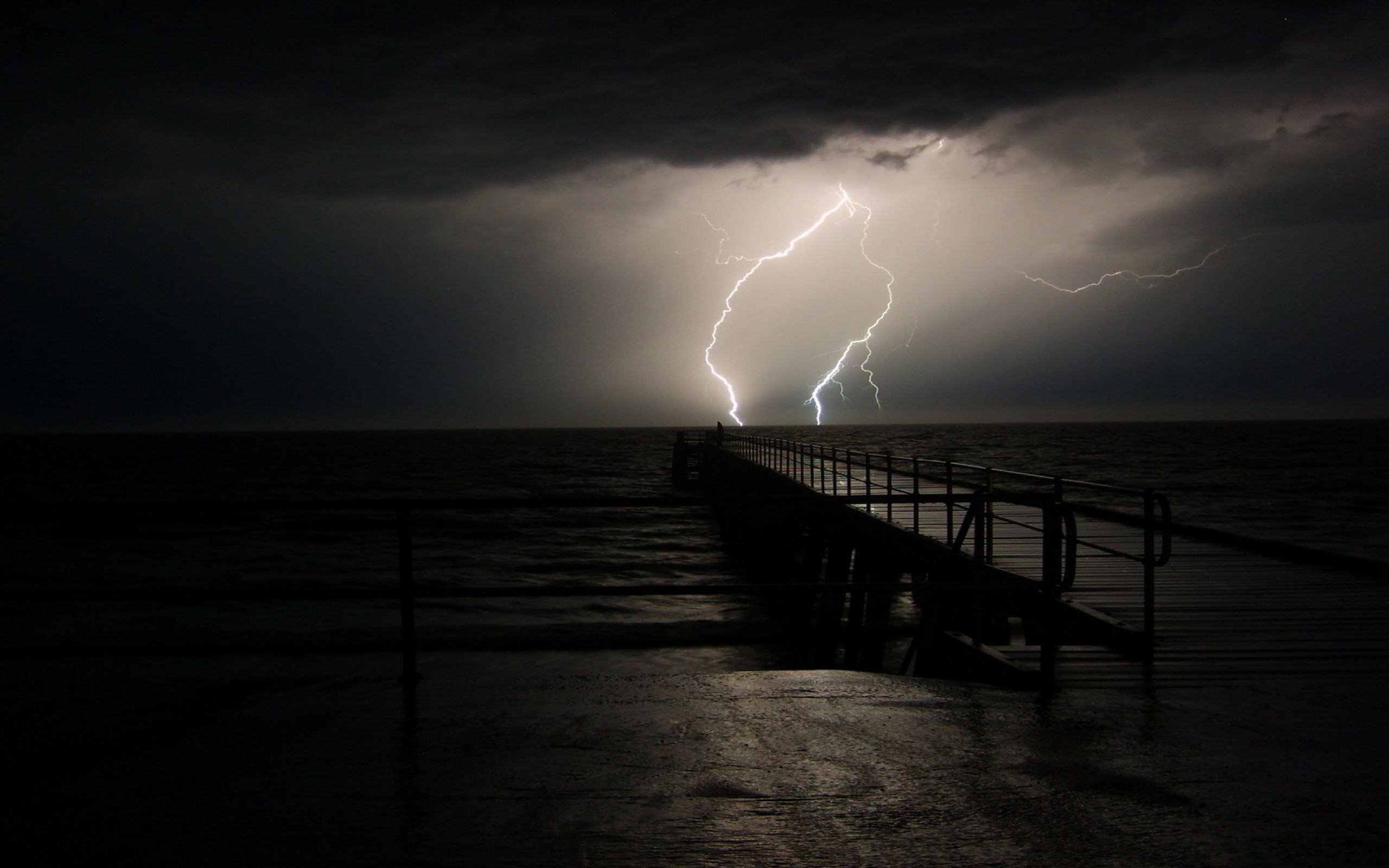 dunkle meer tapete,gewitter,himmel,blitz,wasser,donner