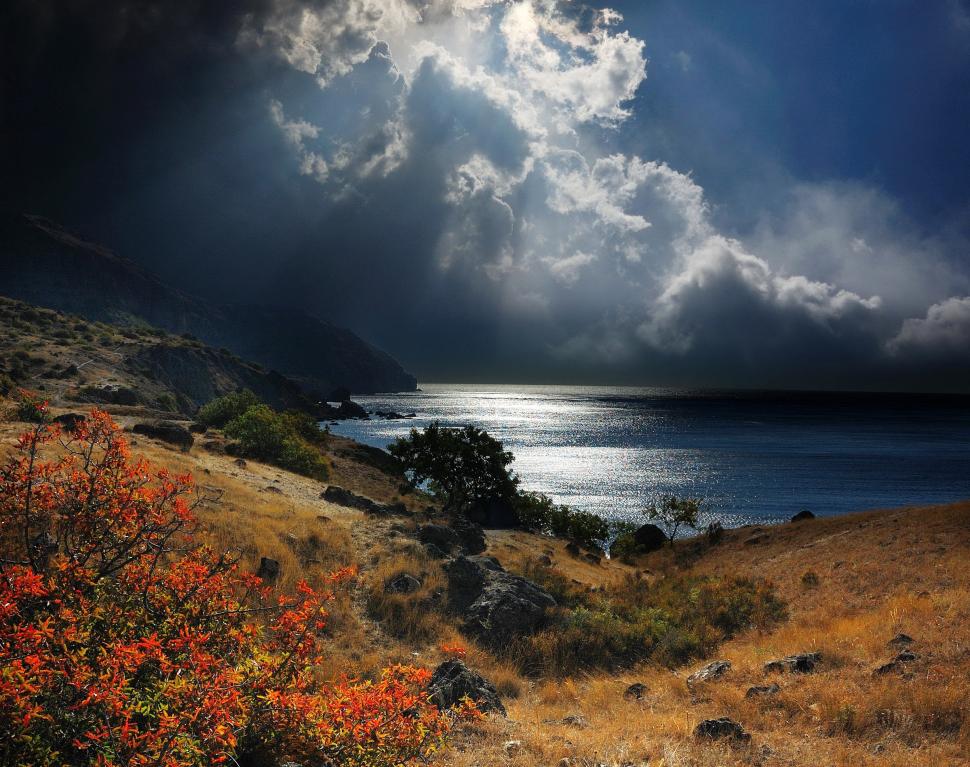 黒海の壁紙,自然,空,自然の風景,岸,雲