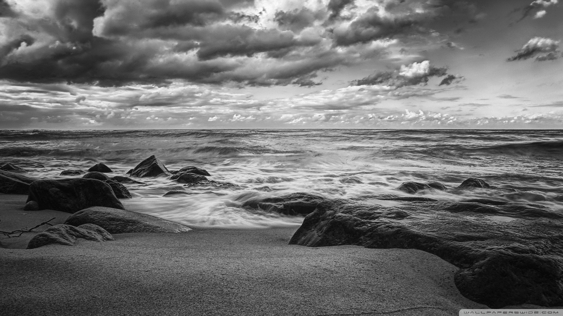 fond d'écran de la mer noire,ciel,la nature,mer,noir et blanc,photographie monochrome