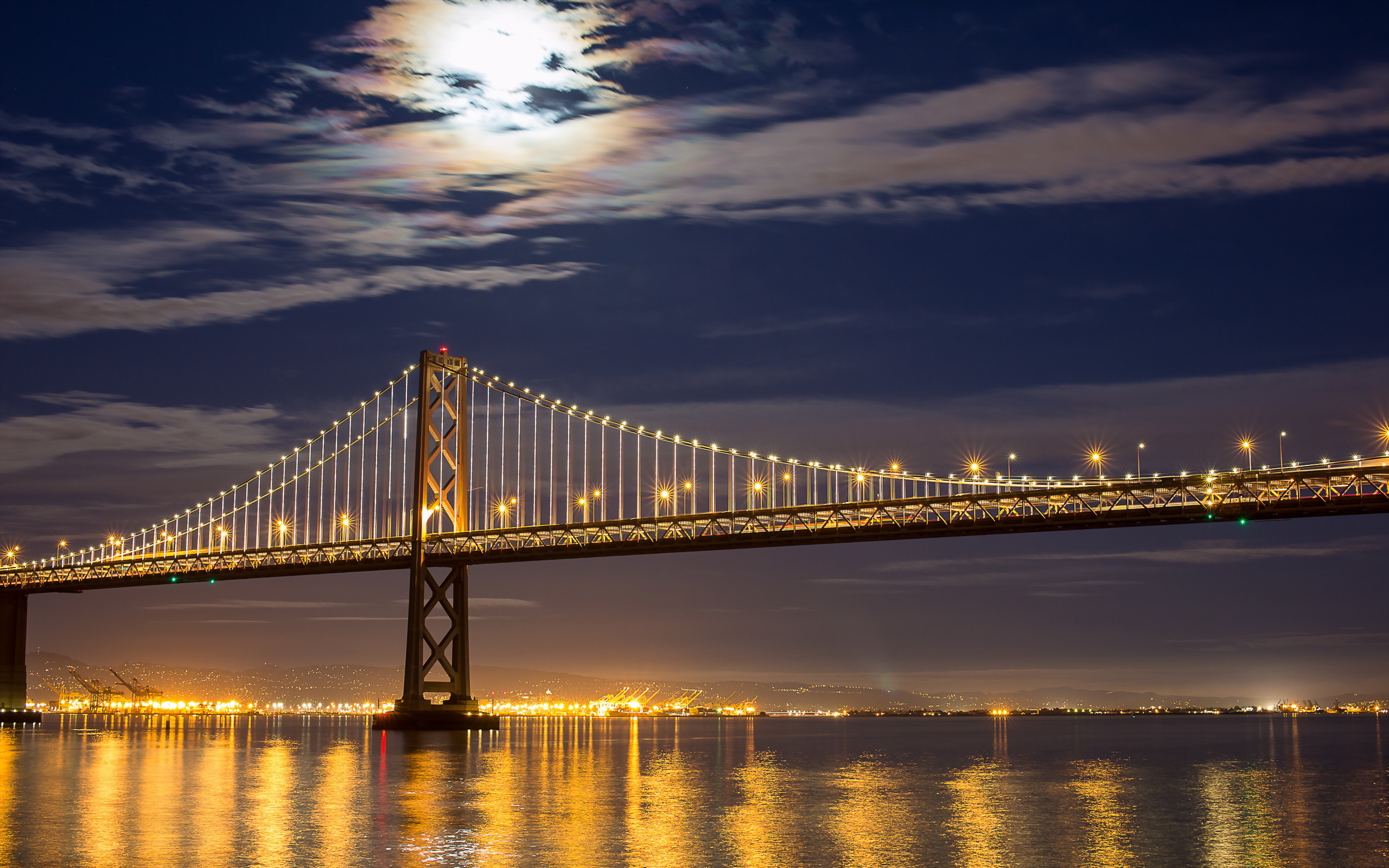 fond d'écran de la baie,ciel,pont,pont suspendu,l'eau,la nature