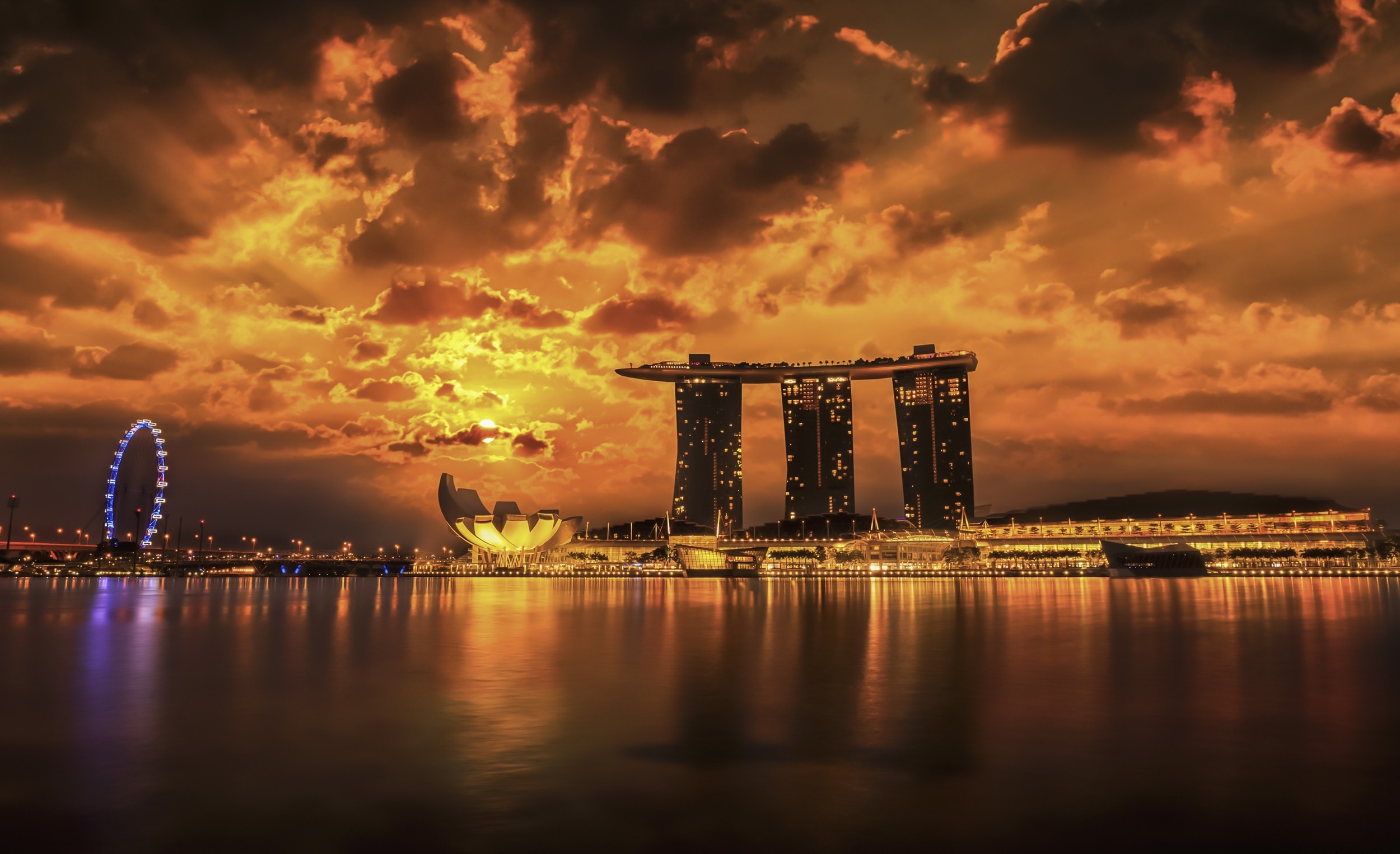 bay wallpaper,sky,nature,reflection,water,landmark