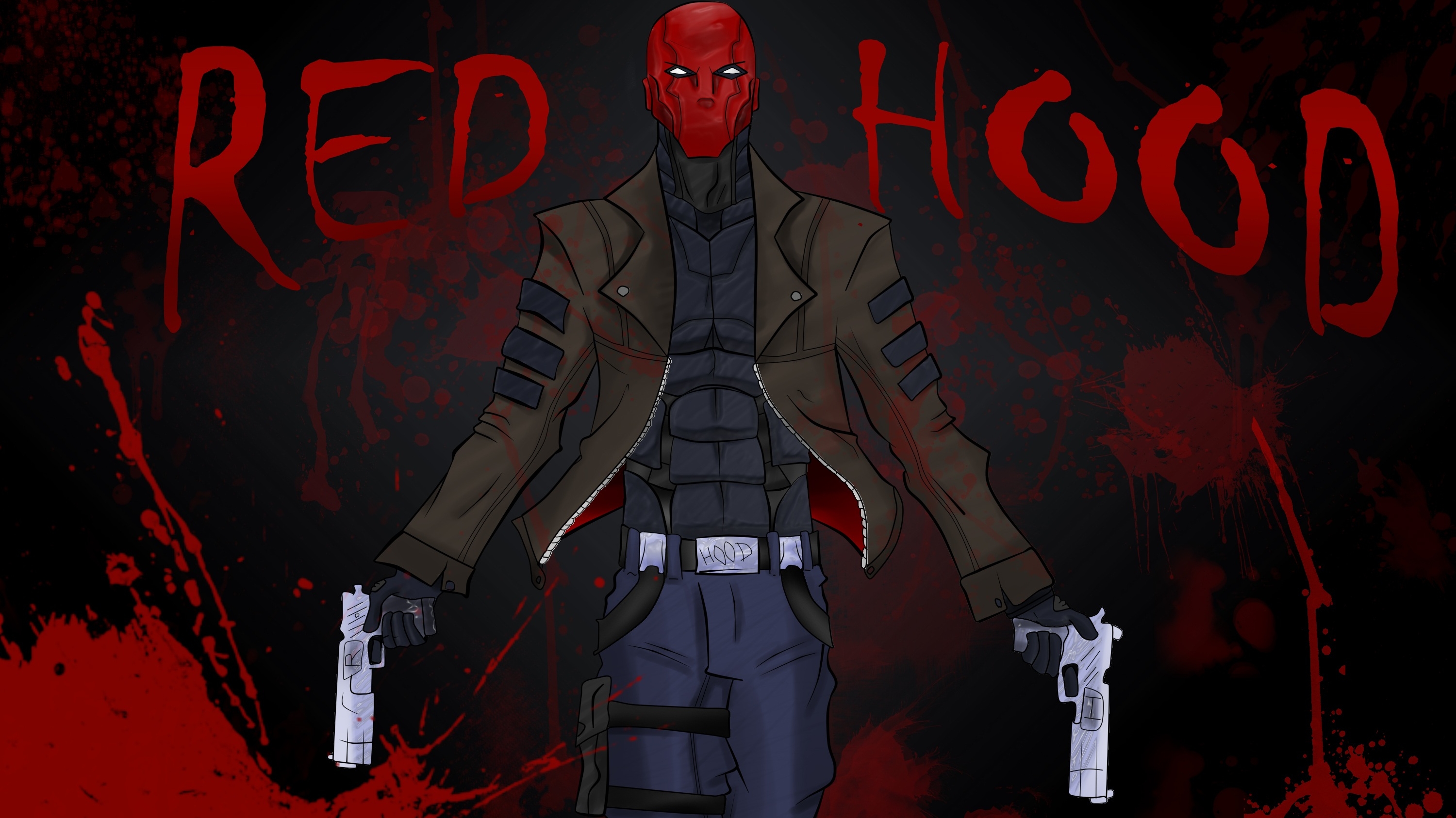 red hood hd wallpaper,red,fictional character,superhero,illustration,art