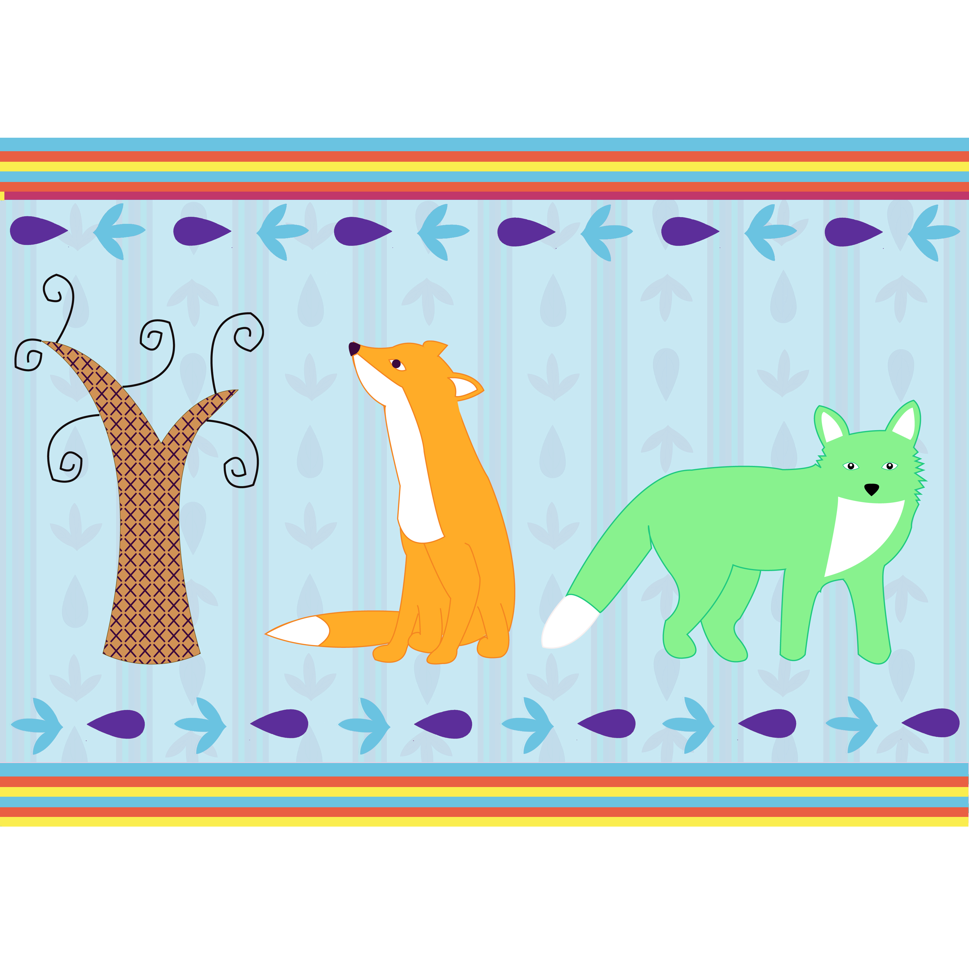 owl wallpaper border,rectangle,textile,animal figure,tail