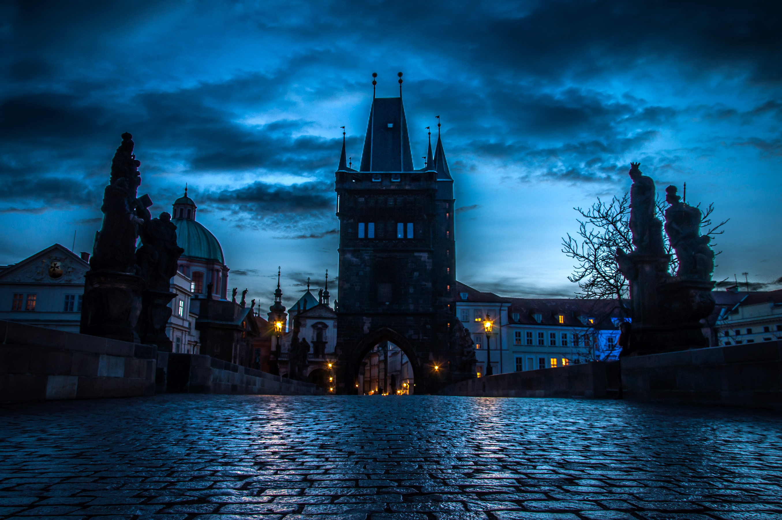 prag hd wallpaper,himmel,wasser,blau,nacht,stadt