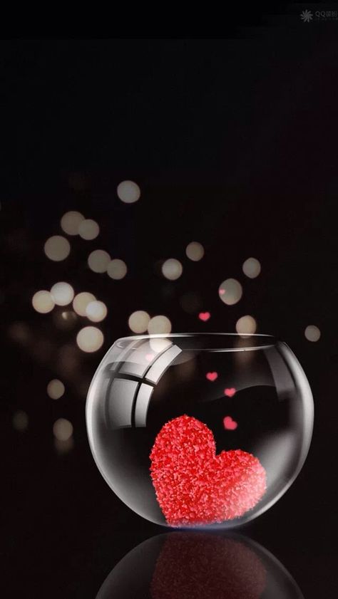 아이폰 5s를위한 3d 벽지,심장,빨간,사랑,정물 사진,반짝임