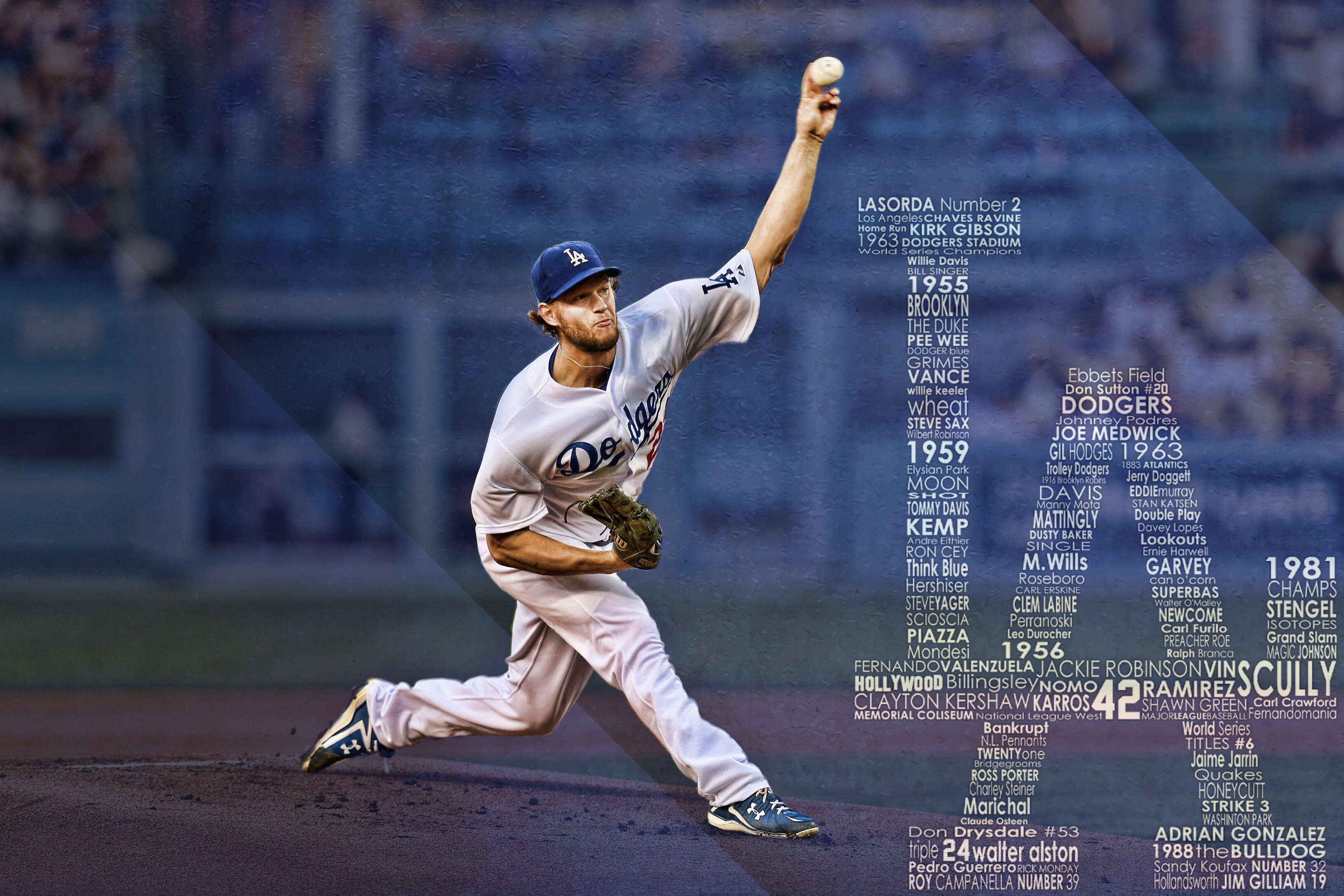 クレイトンカーショー壁紙 スポーツ 野球選手 野球ユニフォーム 野球場 ピッチャー Wallpaperuse