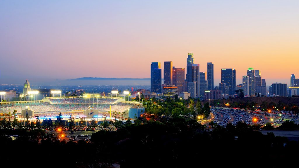 fondo de pantalla del estadio dodger,ciudad,paisaje urbano,área metropolitana,horizonte,área urbana