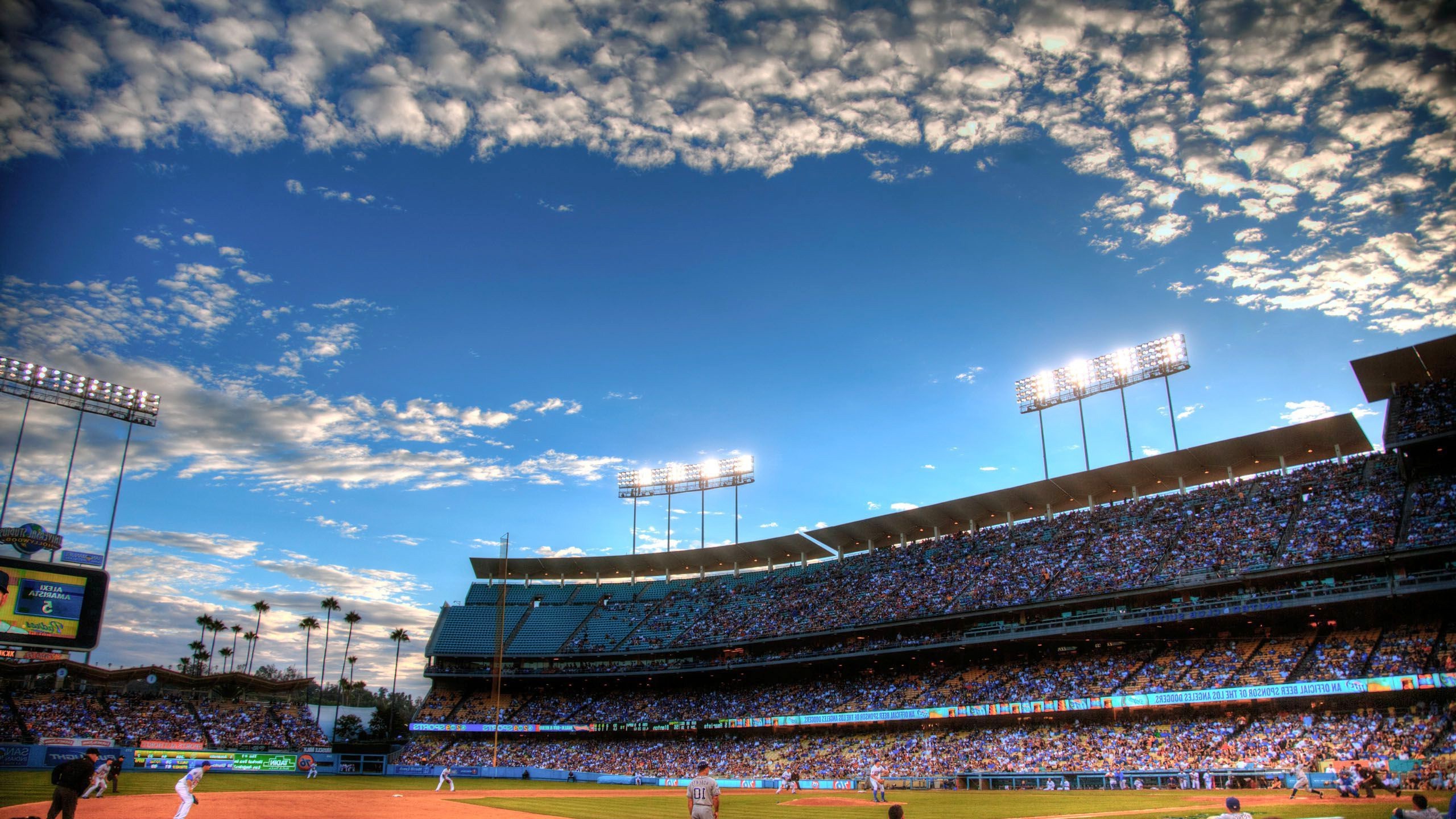 carta da parati stadio dodger,stadio,cielo,giorno,nube,atmosfera