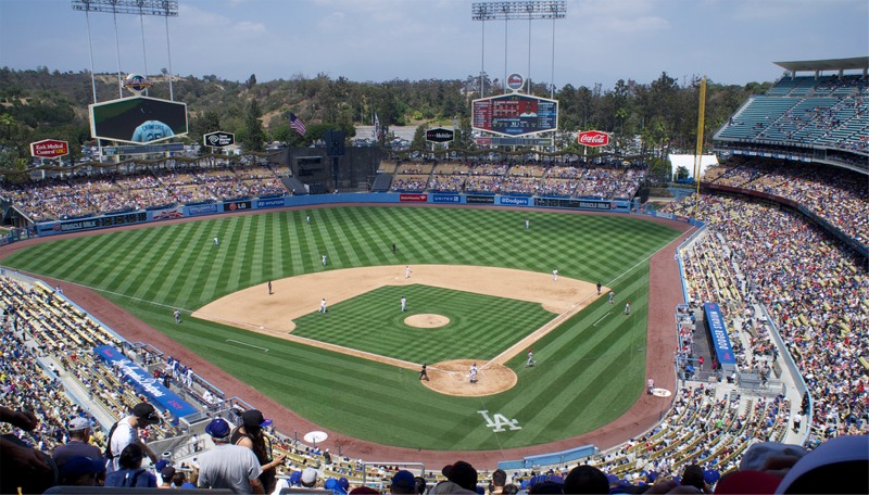 fondo de pantalla del estadio dodger,estadio,parque de beisbol,campo de béisbol,beisbol universitario,jugador de baseball