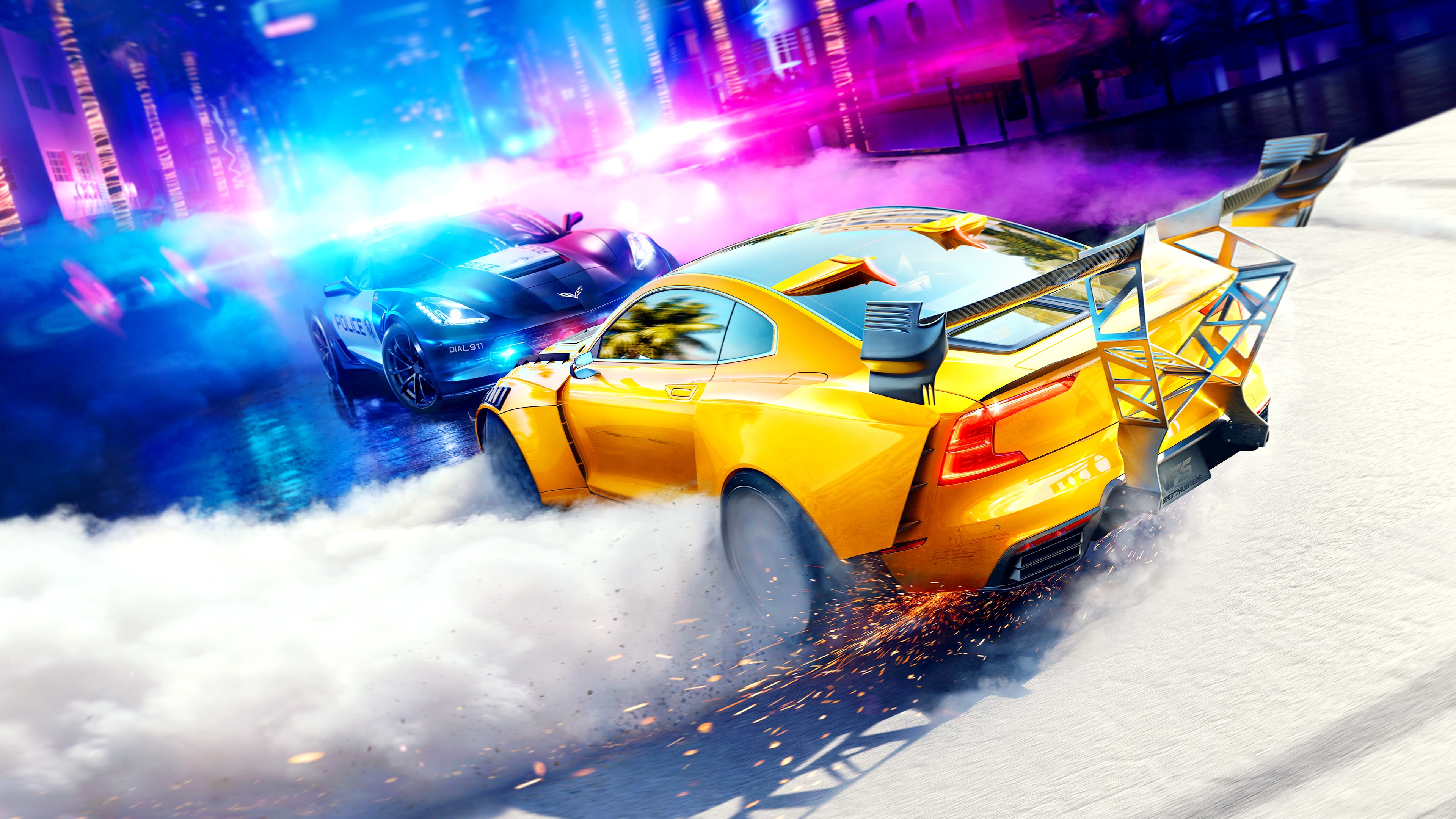 need for speed wallpaper 4k,vehicle,car,yellow,games,racing video game